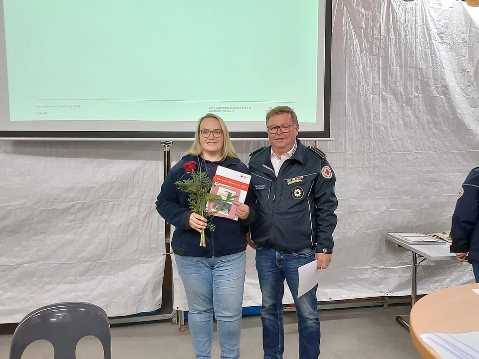 Ehrung für 20 Jahre: Jennifer Scholten